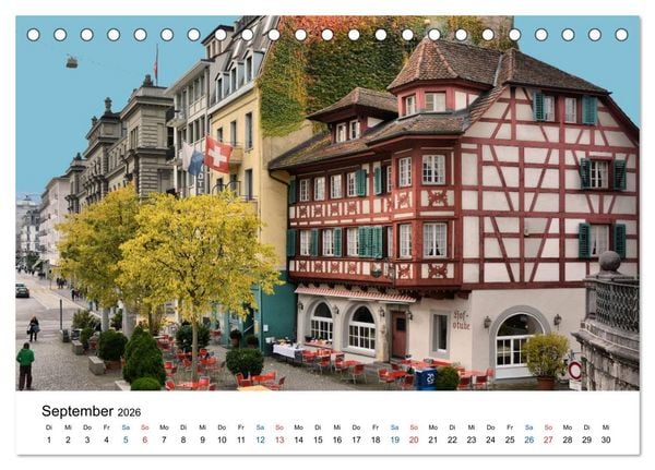 Produktbild: Unterwegs in Luzern (Tischkalender 2026 DIN A5 quer), CALVENDO Monatskalender