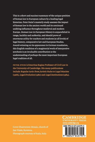 Produktbild: Roman Law in European History