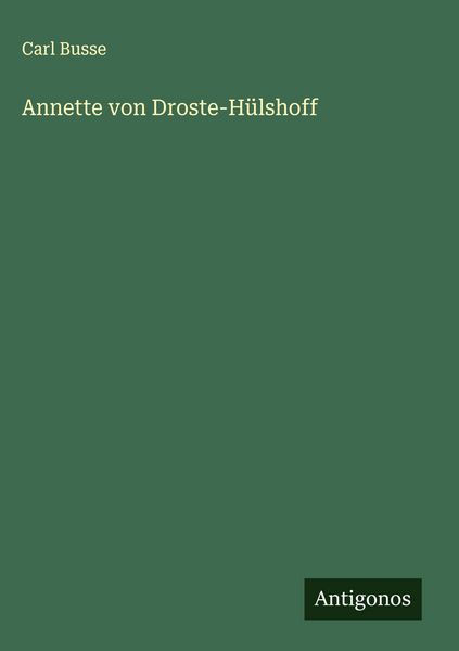 Produktbild: Annette von Droste-H&uuml;lshoff