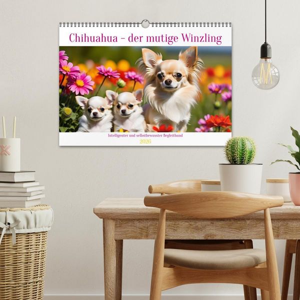 Produktbild: Chihuahua - der mutige Winzling (Wandkalender 2026 DIN A3 quer), CALVENDO Monatskalender