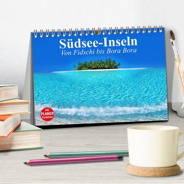 Produktbild: S&uuml;dsee-Inseln. Von Fidschi bis Bora Bora (Tischkalender 2026 DIN A5 quer), CALVENDO Monatskalender