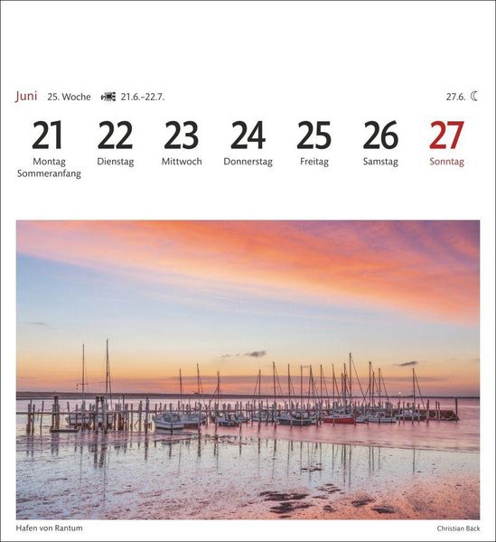 Produktbild: Sylt Sehnsuchtskalender 2027 - Wochenkalender mit 53 Postkarten