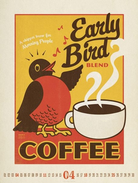 Produktbild: Coffee Time Kaffee-Plakate-Kalender 2027