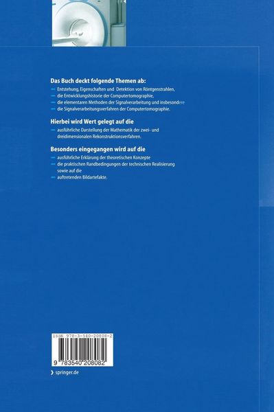 Produktbild: Einf&uuml;hrung in die Computertomographie