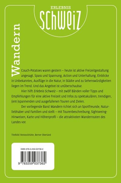 Produktbild: K&uuml;mmerly+Frey Erlebnis Schweiz Wandern - Wanderf&uuml;hrer