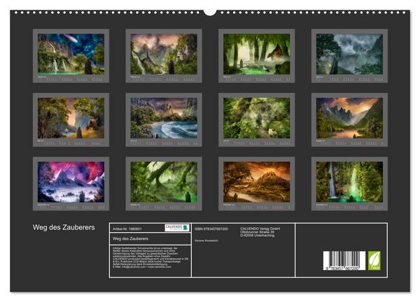 Produktbild: Weg des Zauberers (hochwertiger Premium Wandkalender 2026 DIN A2 quer), Kunstdruck in Hochglanz