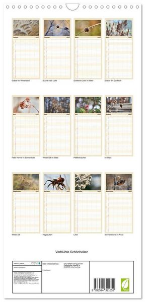 Produktbild: Familienplaner 2027 - Verbl&uuml;hte Sch&ouml;nheiten mit 5 Spalten (Wandkalender, 21 x 45 cm) CALVENDO