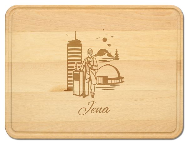 Produktbild: Buchenholz Schneidebrett 40x30cm, Motiv Jena