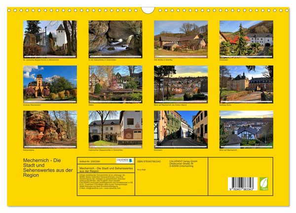 Produktbild: Mechernich - Die Stadt und Sehenswertes aus der Region (Wandkalender 2026 DIN A3 quer), CALVENDO Monatskalender