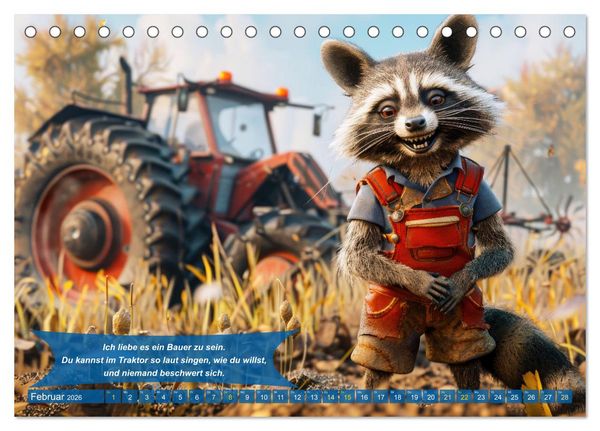 Produktbild: Der tierisch lustige Bauern-Kalender (Tischkalender 2026 DIN A5 quer), CALVENDO Monatskalender