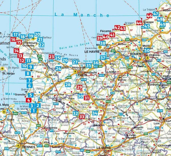 Produktbild: ROHTER Guide de randonn&eacute;es Normandie. 50 itin&eacute;raires sur le littoral et dans les terres