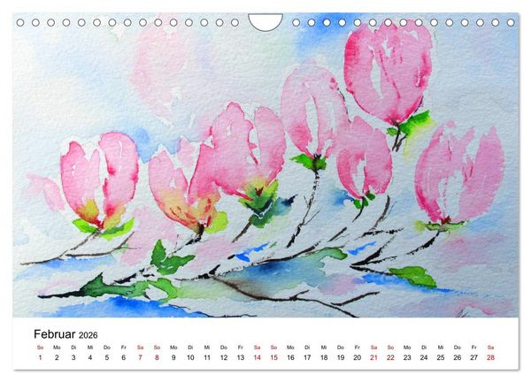 Produktbild: Bl&uuml;tenduft Aquarelle (Wandkalender 2026 DIN A4 quer), CALVENDO Monatskalender