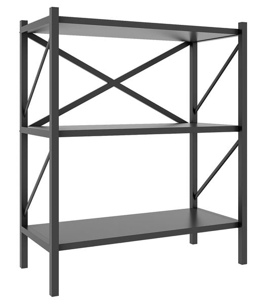 Produktbild: Holz Metall Stand Regal B&uuml;ro B&uuml;cher Insasi 2fach