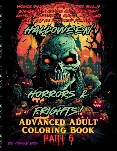 Produktbild: Halloween Horrors and Frights! Part 6 Advanced Adult Coloring Book