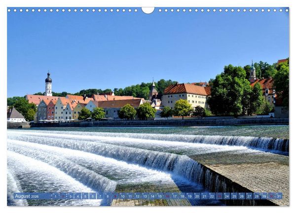 Produktbild: Landsberg am Lech - Die liebenswerte und romantische Stadt am Fluss (Wandkalender 2026 DIN A3 quer), CALVENDO Monatskalender