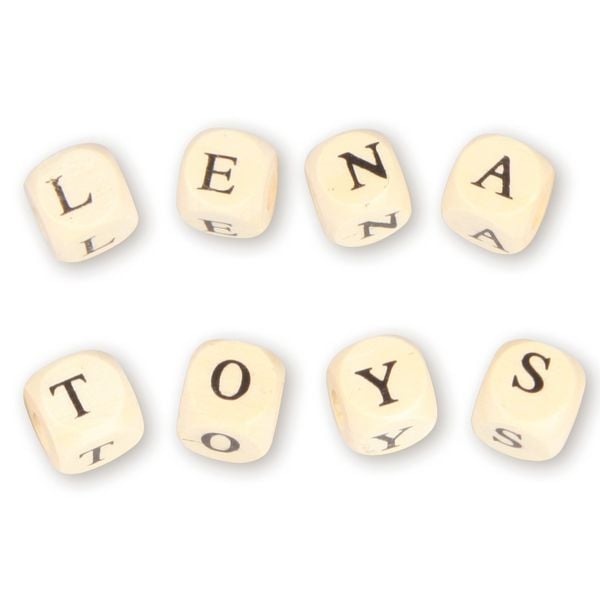 Produktbild: LENA 32005 - Holz-Buchstabenw&uuml;rfel, 300-tlg.