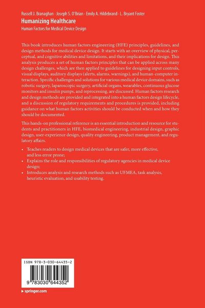 Produktbild: Humanizing Healthcare &ndash; Human Factors for Medical Device Design