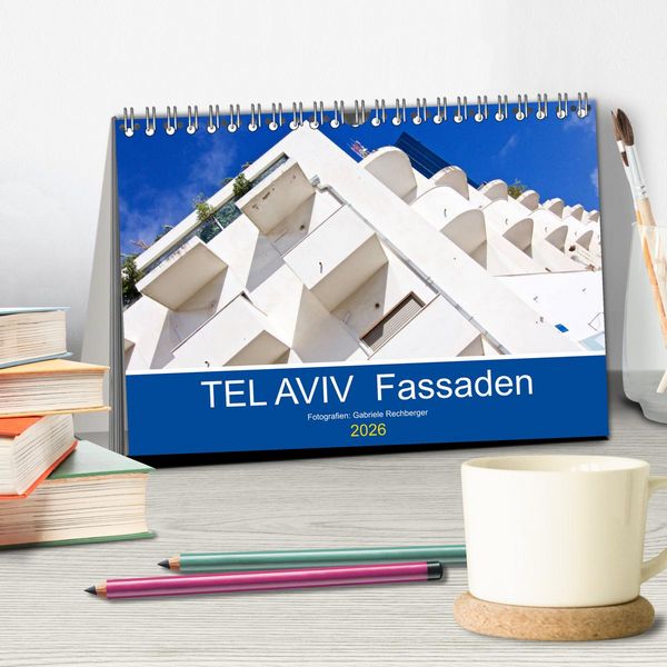 Produktbild: TEL AVIV Fassaden (Tischkalender 2026 DIN A5 quer), CALVENDO Monatskalender