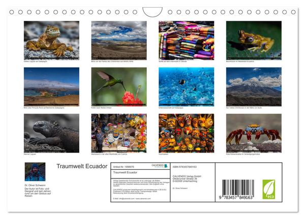 Produktbild: Traumwelt Ecuador (Wandkalender 2026 DIN A4 quer), CALVENDO Monatskalender