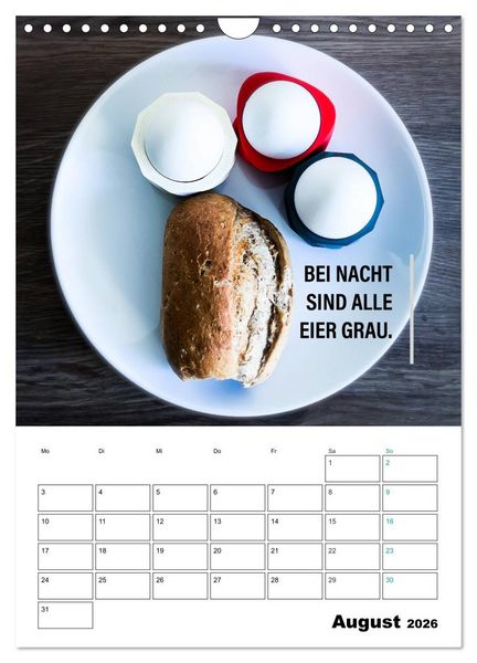 Produktbild: Mit Eiern durch's Jahr. (Wandkalender 2026 DIN A4 hoch), CALVENDO Monatskalender