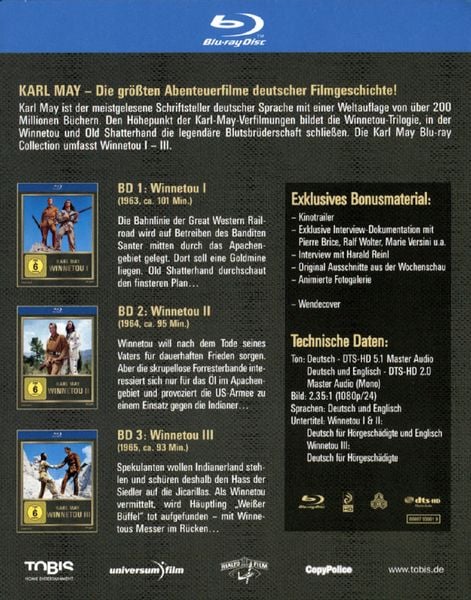 Produktbild: Winnetou 1-3 [3 BRs]