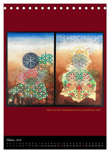 Produktbild: Die heilige Blume des Lebens - Mandalas von Istvan Seidel (Tischkalender 2026 DIN A5 hoch), CALVENDO Monatskalender