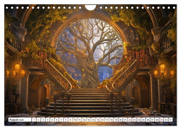 Produktbild: Mystische Welten - Mit B&uuml;chern die Grenzen der Phantasie erweitern (Wandkalender 2026 DIN A4 quer), CALVENDO Monatskalender
