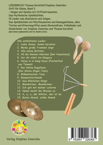 Produktbild: Orff f&uuml;r Kleine, Band 3 - Singen und Spielen mit Orffinstrumenten
