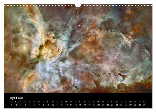Produktbild: Der Weltraum. Spektakul&auml;re Gasnebel und Galaxien (Wandkalender 2026 DIN A3 quer), CALVENDO Monatskalender