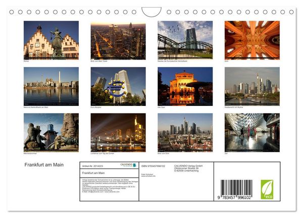 Produktbild: Frankfurt am Main (Wandkalender 2026 DIN A4 quer), CALVENDO Monatskalender