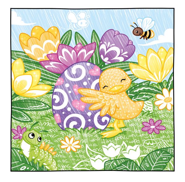 Produktbild: Glitzer Zauberpapier Malbuch Kunterbunte Ostern