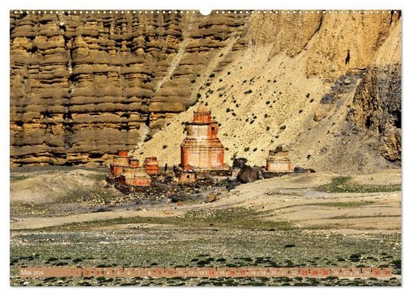 Produktbild: Tsch&ouml;rten, Architektur des Himalaya (hochwertiger Premium Wandkalender 2026 DIN A2 quer), Kunstdruck in Hochglanz