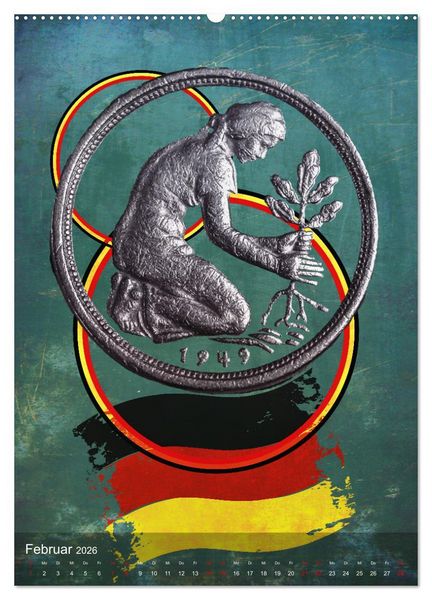 Produktbild: M&uuml;nzen - Geld aus aller Welt (hochwertiger Premium Wandkalender 2026 DIN A2 hoch), Kunstdruck in Hochglanz
