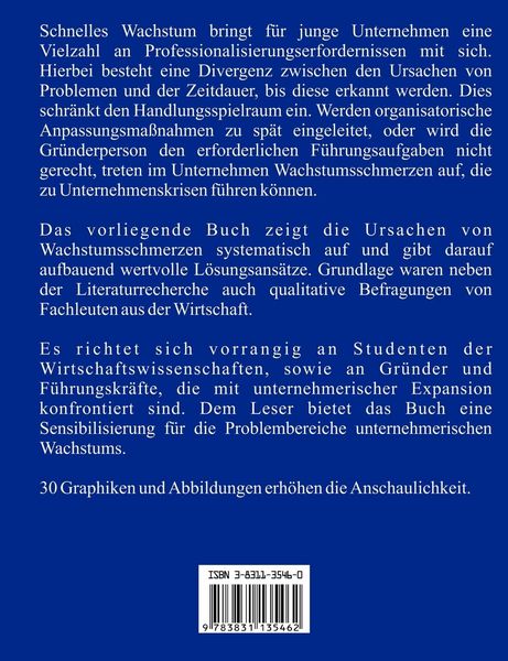 Produktbild: Wachstumsschmerzen beim &Uuml;bergang vom Startup zum professionell gef&uuml;hrten Unternehmen. Ursachen und L&ouml;sungsans&auml;tze