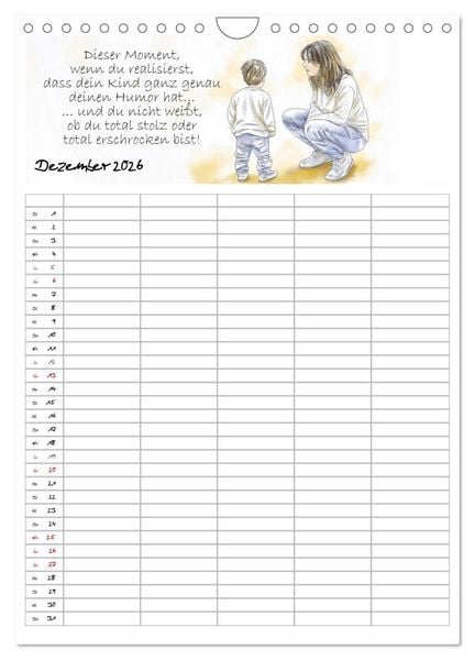 Produktbild: Elternspr&uuml;che Familienplaner (Wandkalender 2026 DIN A4 hoch), CALVENDO Monatskalender