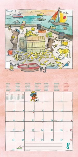 Produktbild: Janosch 2026 - Broschürenkalender 30x30 cm (30x60 geöffnet) - Kalender mit Platz für Notizen - inkl. Poster - Bildkalender - Wandplaner - Wandkalender