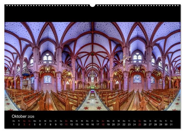Produktbild: Kapellen, Kirchen und Kathedralen 2026 (Wandkalender 2026 DIN A2 quer), CALVENDO Monatskalender