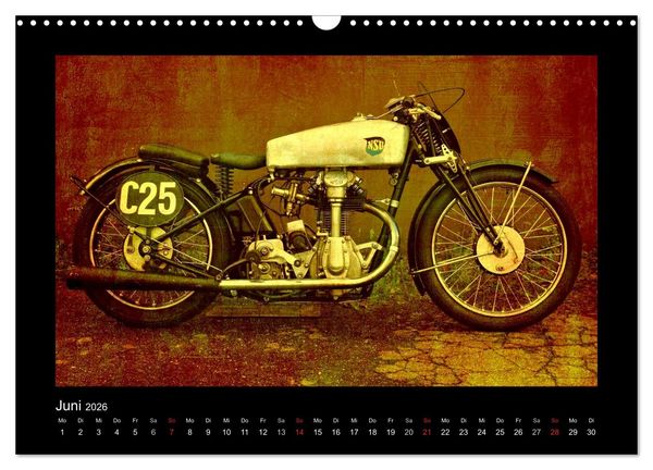 Produktbild: Motorrad Oldtimer (Wandkalender 2026 DIN A3 quer), CALVENDO Monatskalender