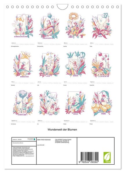 Produktbild: Wunderwelt der Blumen (Wandkalender 2026 DIN A4 hoch), CALVENDO Monatskalender