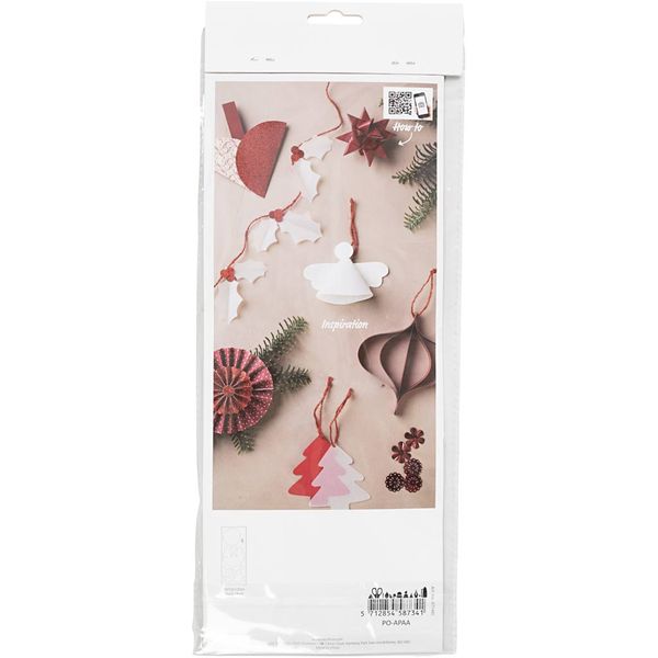 Produktbild: Creativ Company DIY Sets Papierdeko, Papierfiguren Kreativ-Mix, Papierausschnitt, Rot, Creme, Kreativ Box