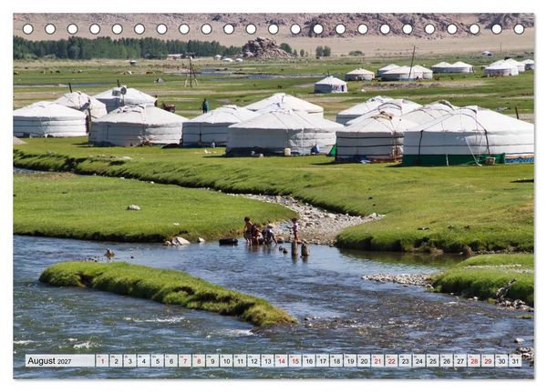 Produktbild: Mongolei Endlose Weite (Tischkalender 2027 DIN A5 quer), CALVENDO Monatskalender