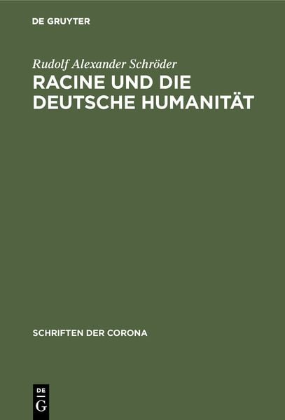 Produktbild: Racine und die deutsche Humanit&auml;t