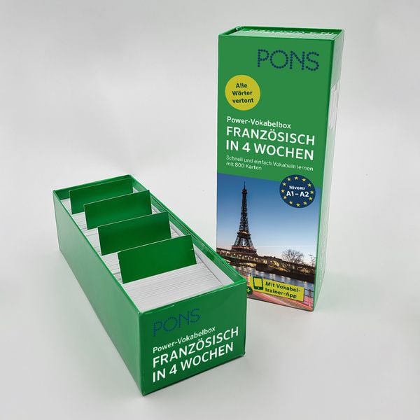 Produktbild: PONS Power-Vokabelbox Franz&ouml;sisch in 4 Wochen