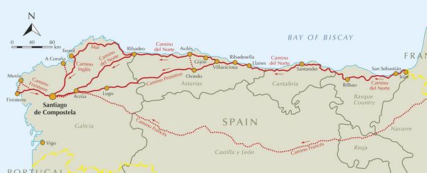 Produktbild: The Camino del Norte and Camino Primitivo