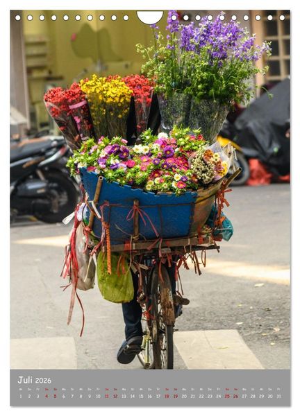 Produktbild: Vietnam Alltag, Farben, Geschichte (Wandkalender 2026 DIN A4 hoch), CALVENDO Monatskalender