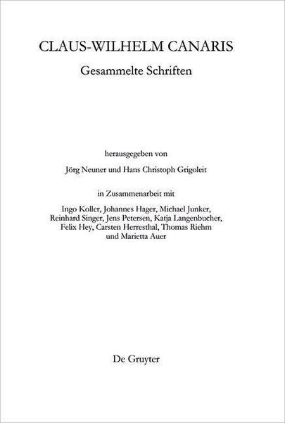 Produktbild: Claus-Wilhelm Canaris, Gesammelte Schriften