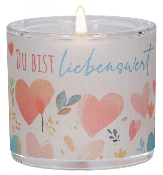 Produktbild: Glaswindlicht zum Geburtstag - Du bist liebenswert