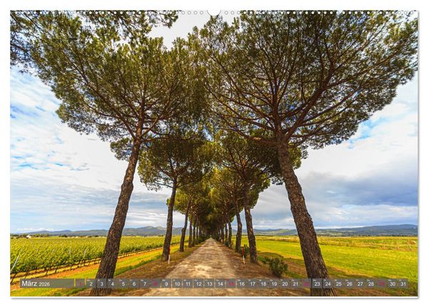Produktbild: Impressionen toskanischer Landschaften (hochwertiger Premium Wandkalender 2026 DIN A2 quer), Kunstdruck in Hochglanz