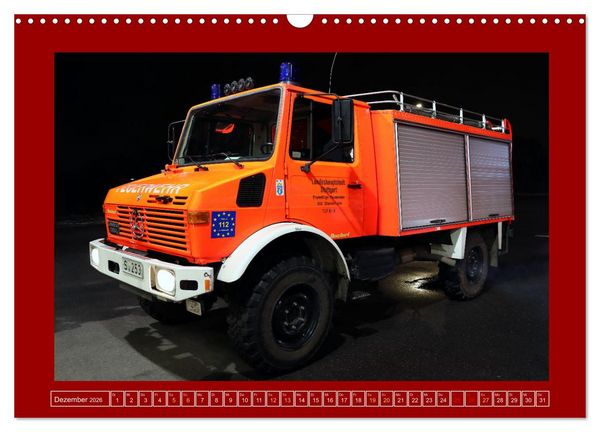 Produktbild: Unimog bei der Feuerwehr (Wandkalender 2026 DIN A3 quer), CALVENDO Monatskalender