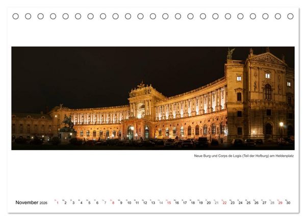 Produktbild: Wien Panoramen (Tischkalender 2026 DIN A5 quer), CALVENDO Monatskalender